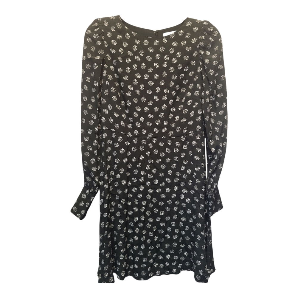 LOFT Black and White Bishop Sleeve Sundress - Size 0